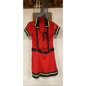 Female Firefighter Dress Halloween Costume size Medium
